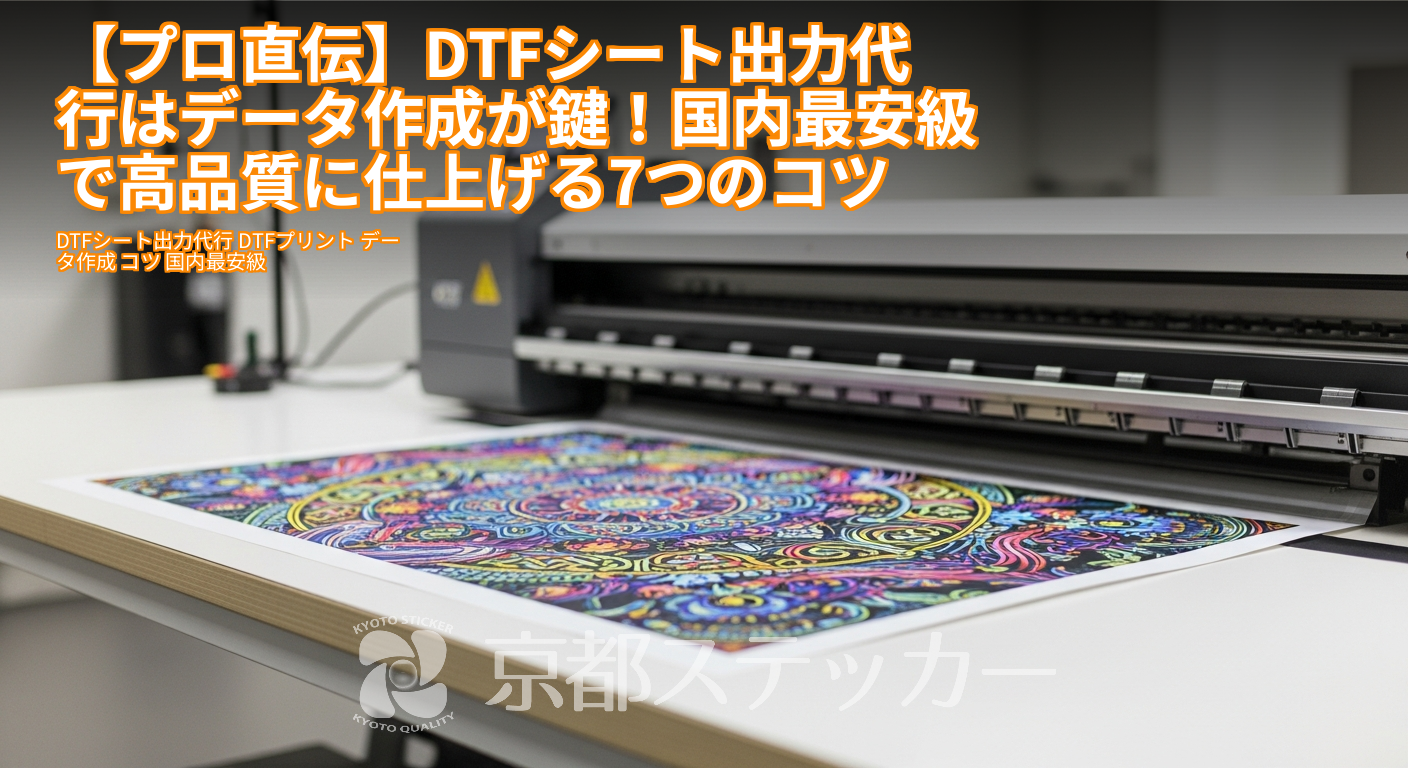 【プロ直伝】DTFシート出力代行はデータ作成が鍵!国内最安級で高品質に仕上げる7つのコツ