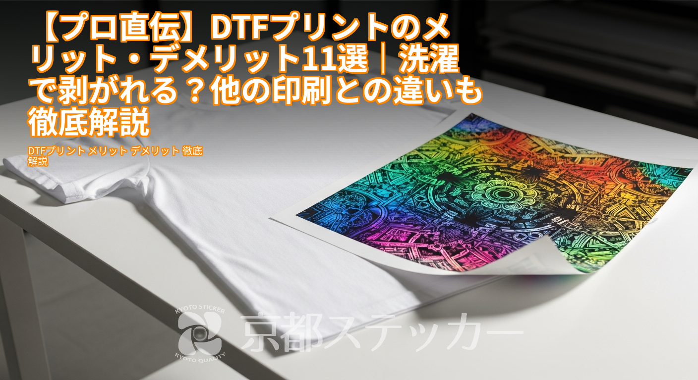 【プロ直伝】DTFプリントのメリット・デメリット11選|洗濯で剥がれる?他の印刷との違いも徹底解説
