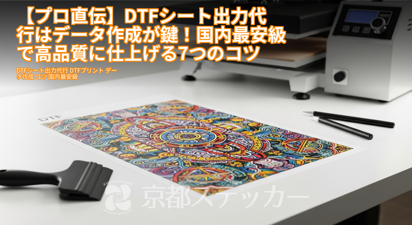 【プロ直伝】DTFシート出力代行はデータ作成が鍵!国内最安級で高品質に仕上げる7つのコツ