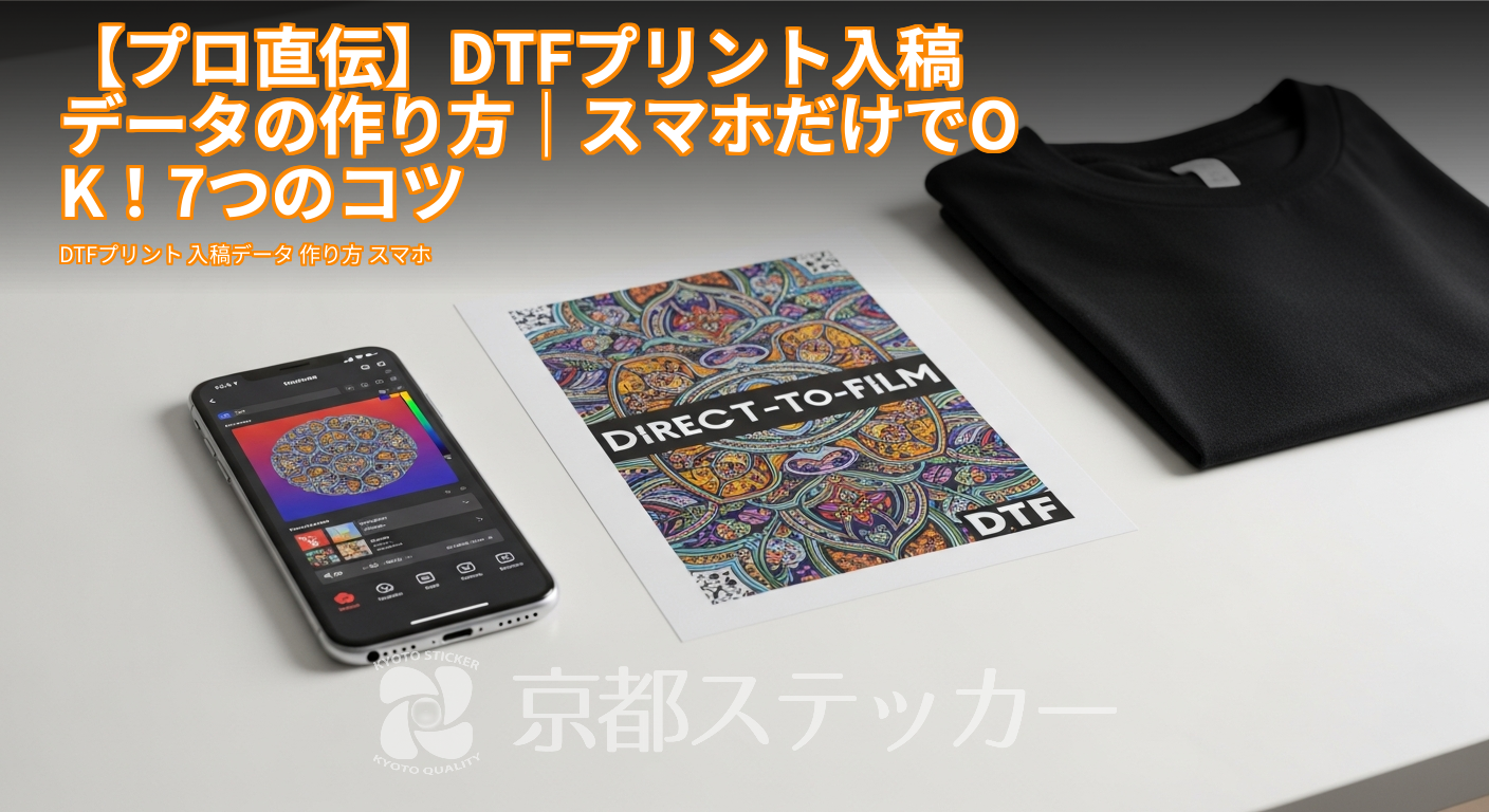 【プロ直伝】DTFプリント入稿データの作り方|スマホだけでOK!7つのコツ