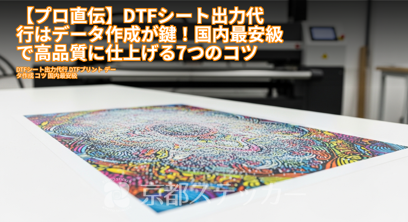 【プロ直伝】DTFシート出力代行はデータ作成が鍵!国内最安級で高品質に仕上げる7つのコツ