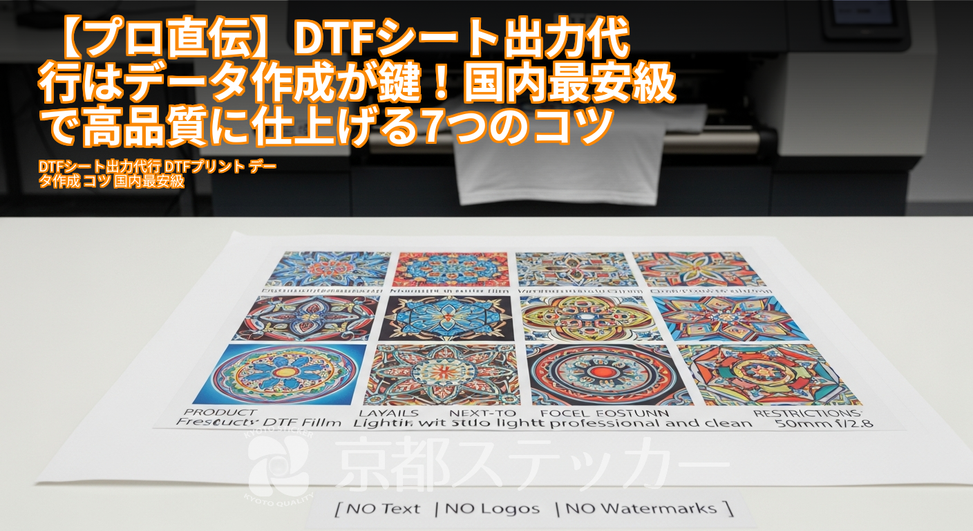 【プロ直伝】DTFシート出力代行はデータ作成が鍵!国内最安級で高品質に仕上げる7つのコツ