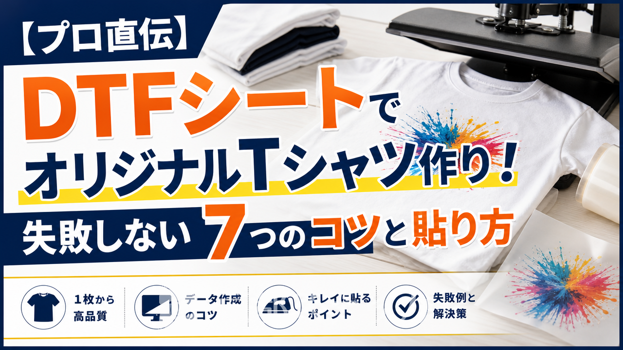 【プロ直伝】DTFシートでオリジナルTシャツ作り！失敗しない7つのコツと貼り方