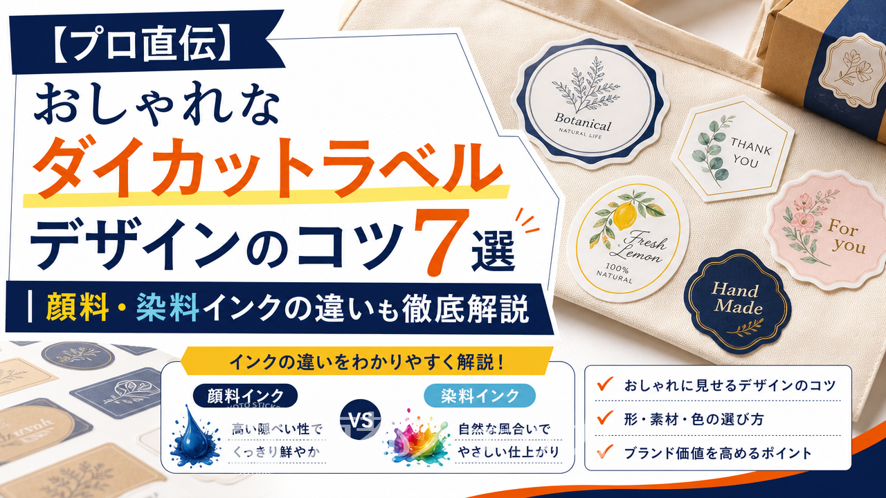 【プロ直伝】おしゃれなダイカットラベルデザインのコツ7選｜顔料・染料インクの違いも徹底解説