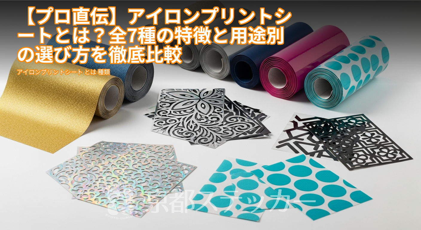 【プロ直伝】アイロンプリントシートとは?全7種の特徴と用途別の選び方を徹底比較