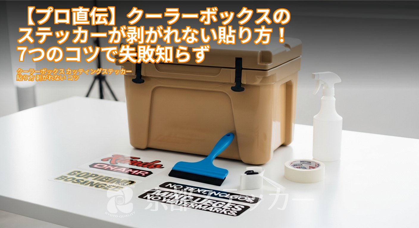 【プロ直伝】クーラーボックスのステッカーが剥がれない貼り方!7つのコツで失敗知らず