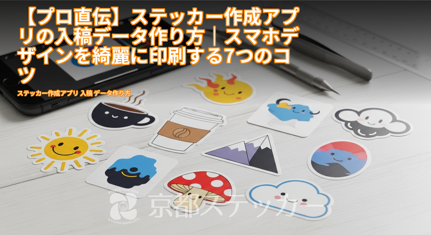 【プロ直伝】ステッカー作成アプリの入稿データ作り方|スマホデザインを綺麗に印刷する7つのコツ