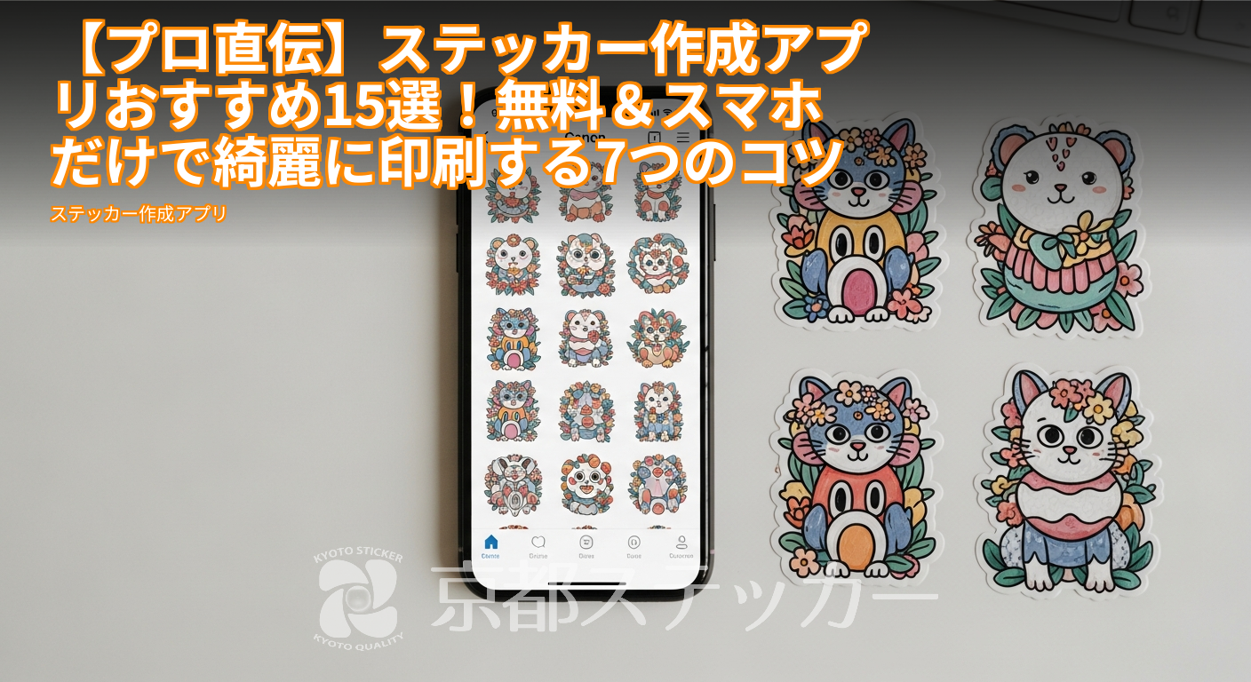 【プロ直伝】ステッカー作成アプリおすすめ15選!無料&スマホだけで綺麗に印刷する7つのコツ