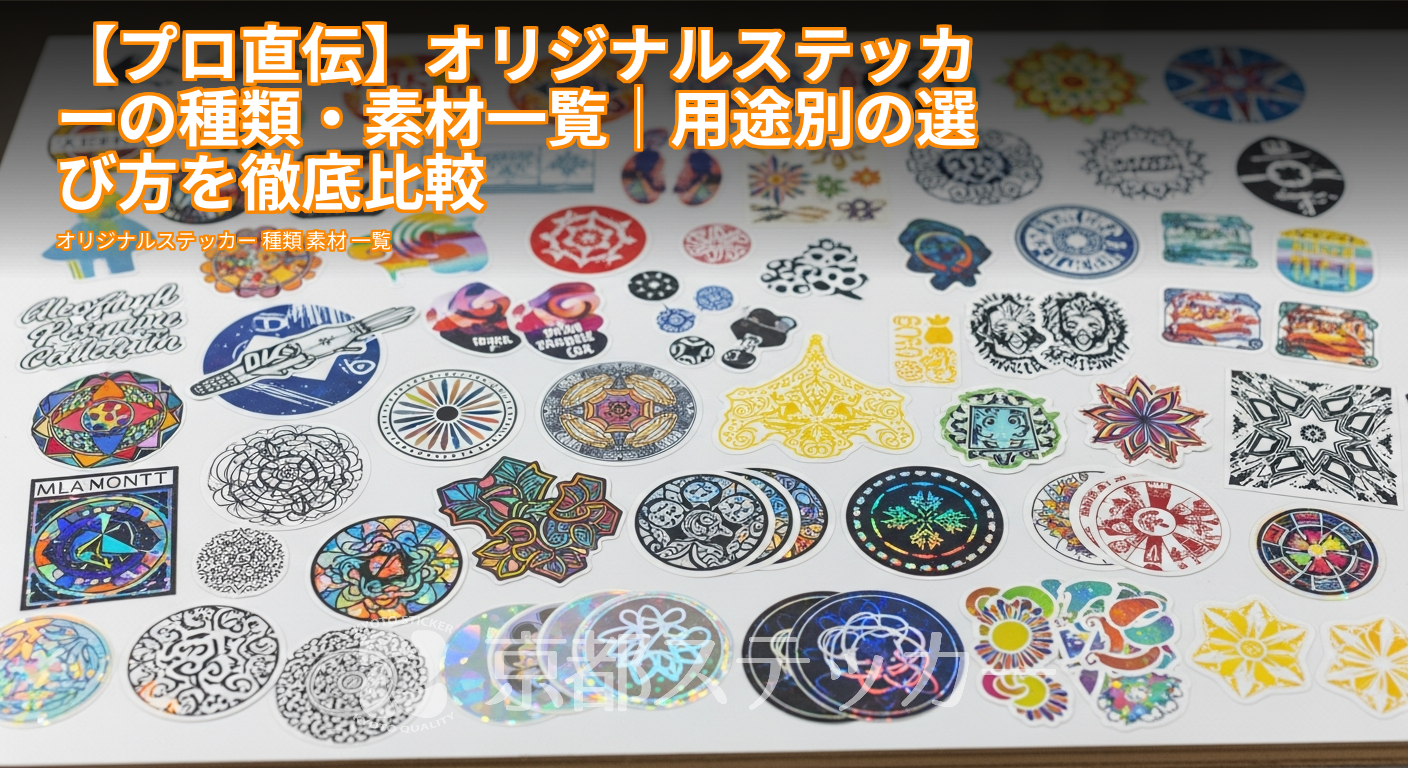 【プロ直伝】オリジナルステッカーの種類・素材一覧|用途別の選び方を徹底比較