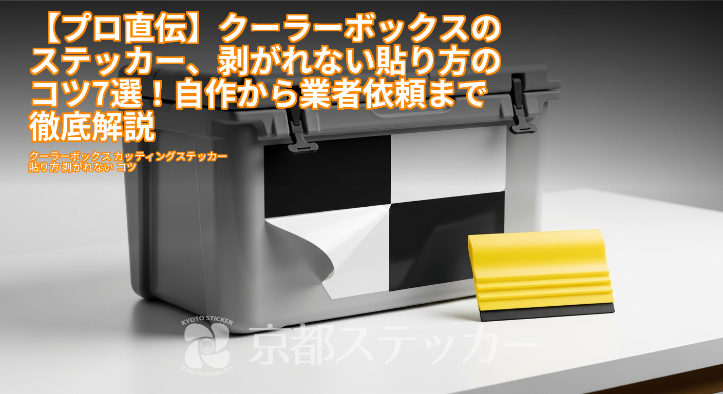 【プロ直伝】クーラーボックスのステッカー、剥がれない貼り方のコツ7選!自作から業者依頼まで徹底解説
