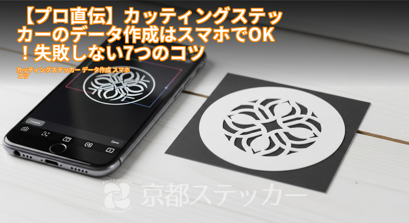 【プロ直伝】カッティングステッカーのデータ作成はスマホでOK!失敗しない7つのコツ