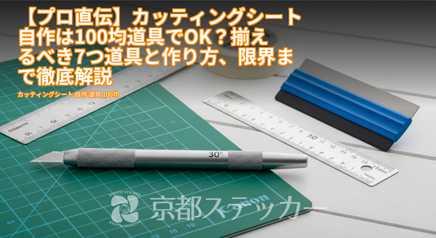 【プロ直伝】カッティングシート自作は100均道具でOK?揃えるべき7つ道具と作り方、限界まで徹底解説