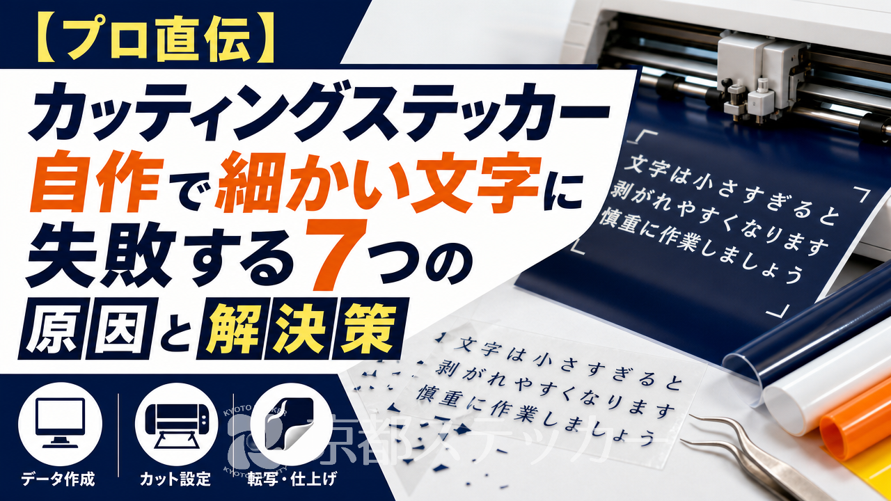 【プロ直伝】カッティングステッカー自作で細かい文字に失敗する7つの原因と解決策