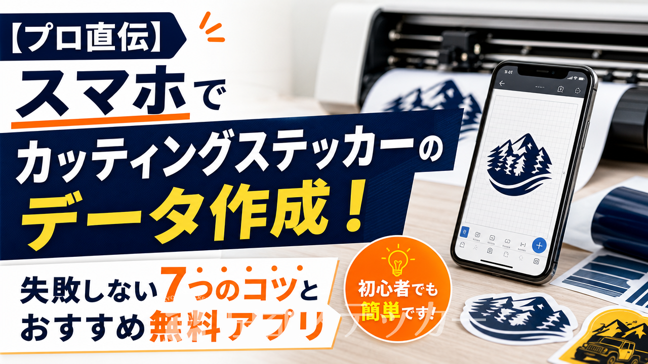 【プロ直伝】スマホでカッティングステッカーのデータ作成!失敗しない7つのコツとおすすめ無料アプリ