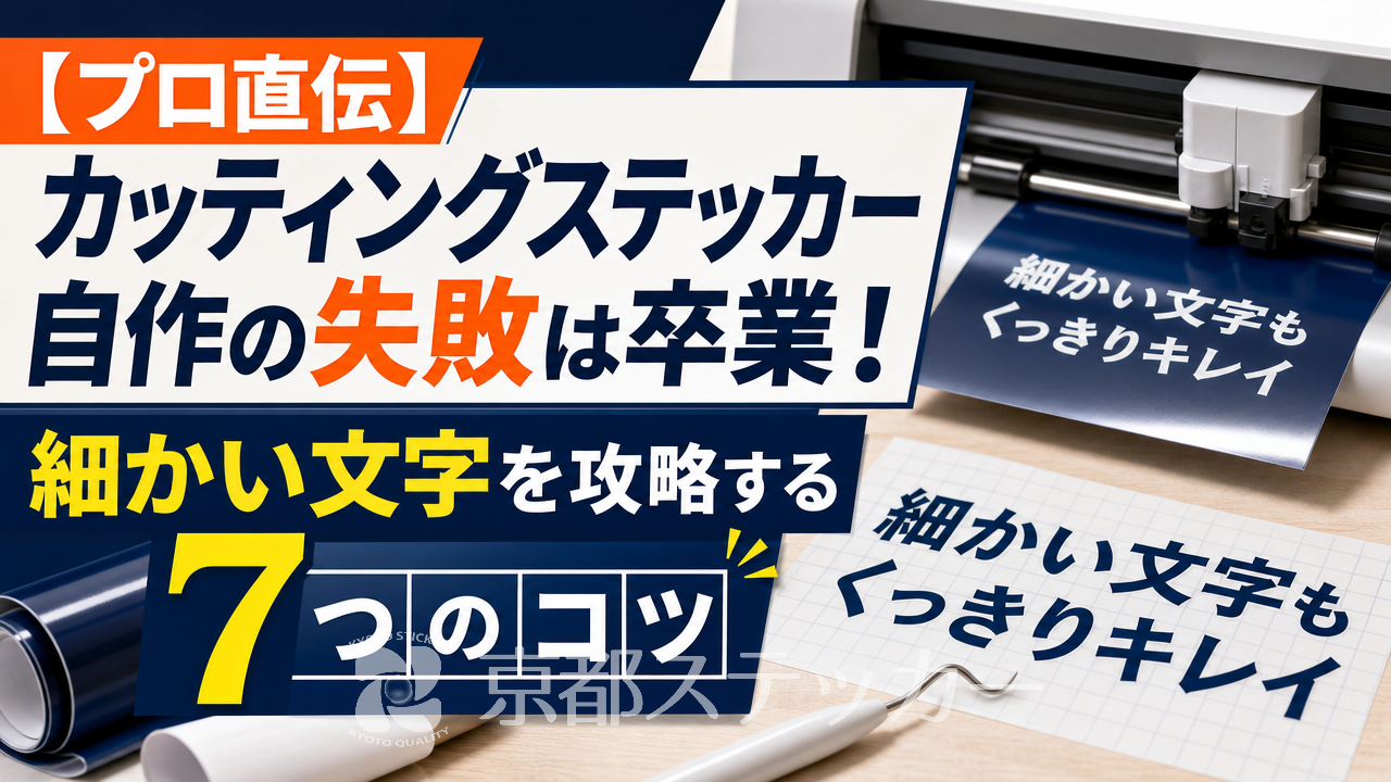 【プロ直伝】カッティングステッカー自作の失敗は卒業！細かい文字を攻略する7つのコツ