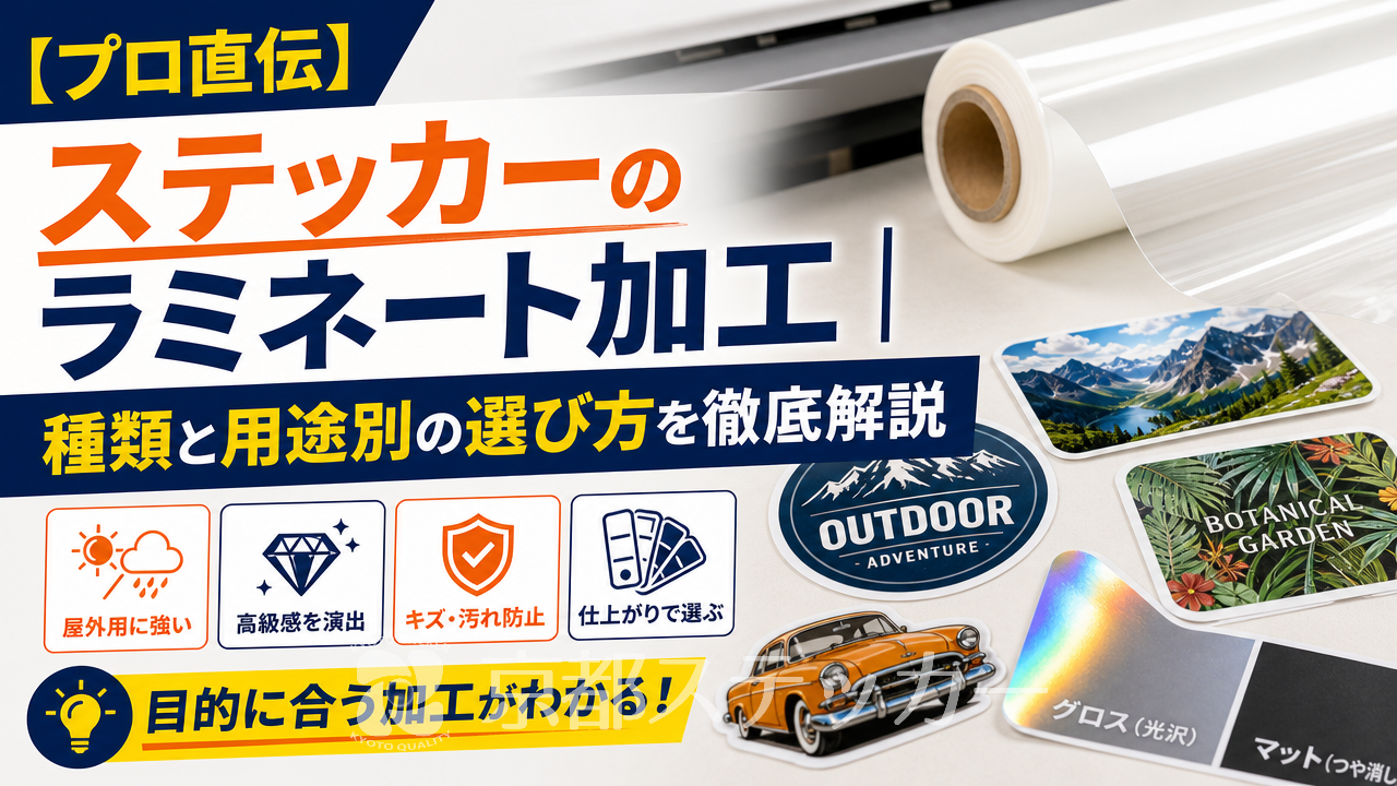 【プロ直伝】ステッカーのラミネート加工｜種類と用途別の選び方を徹底解説