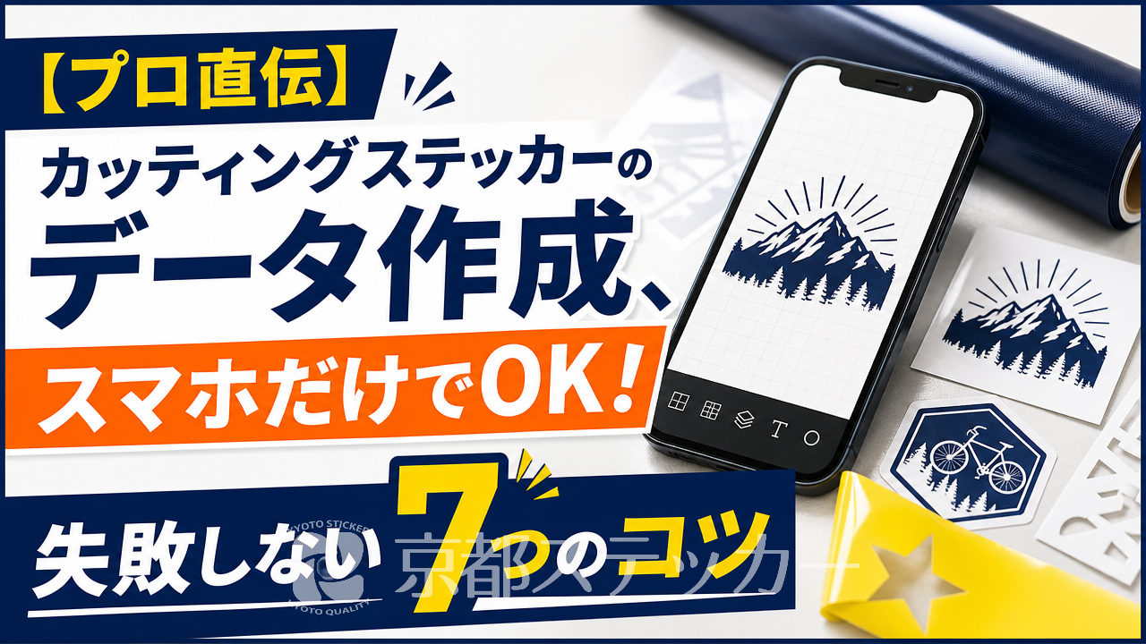 【プロ直伝】カッティングステッカーのデータ作成、スマホだけでOK！失敗しない7つのコツ