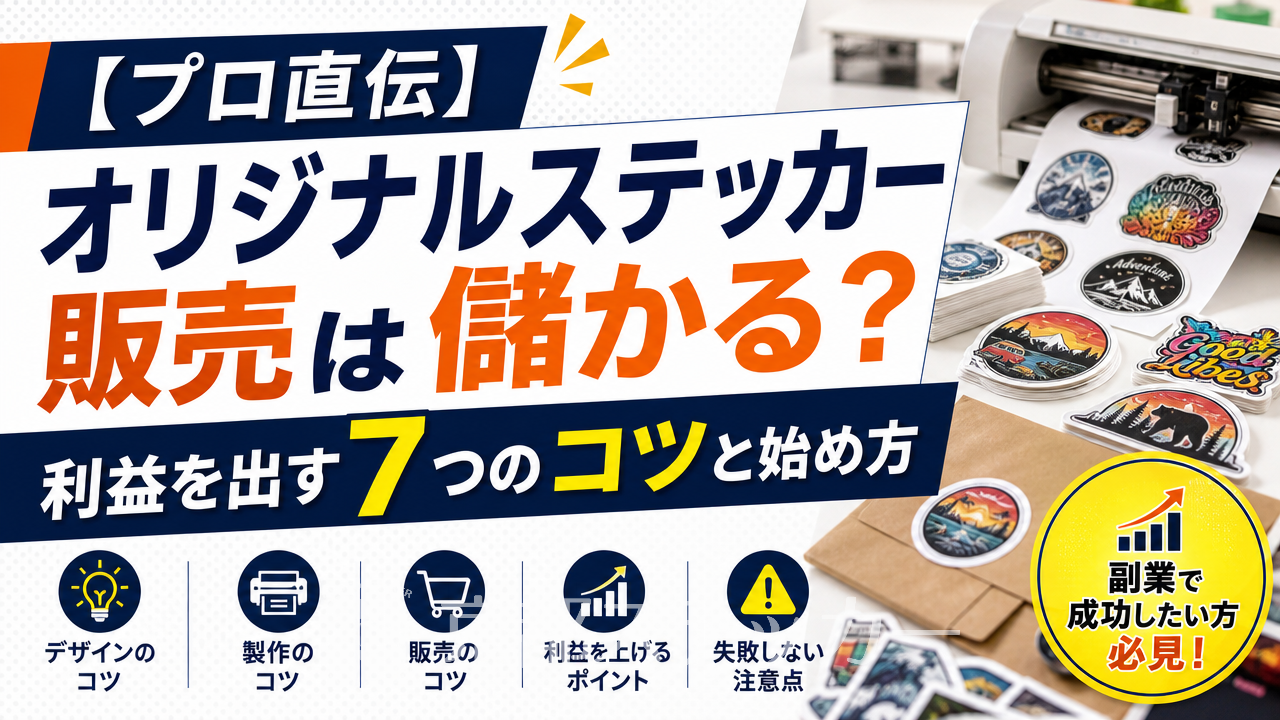 【プロ直伝】オリジナルステッカー販売は儲かる？利益を出す7つのコツと始め方