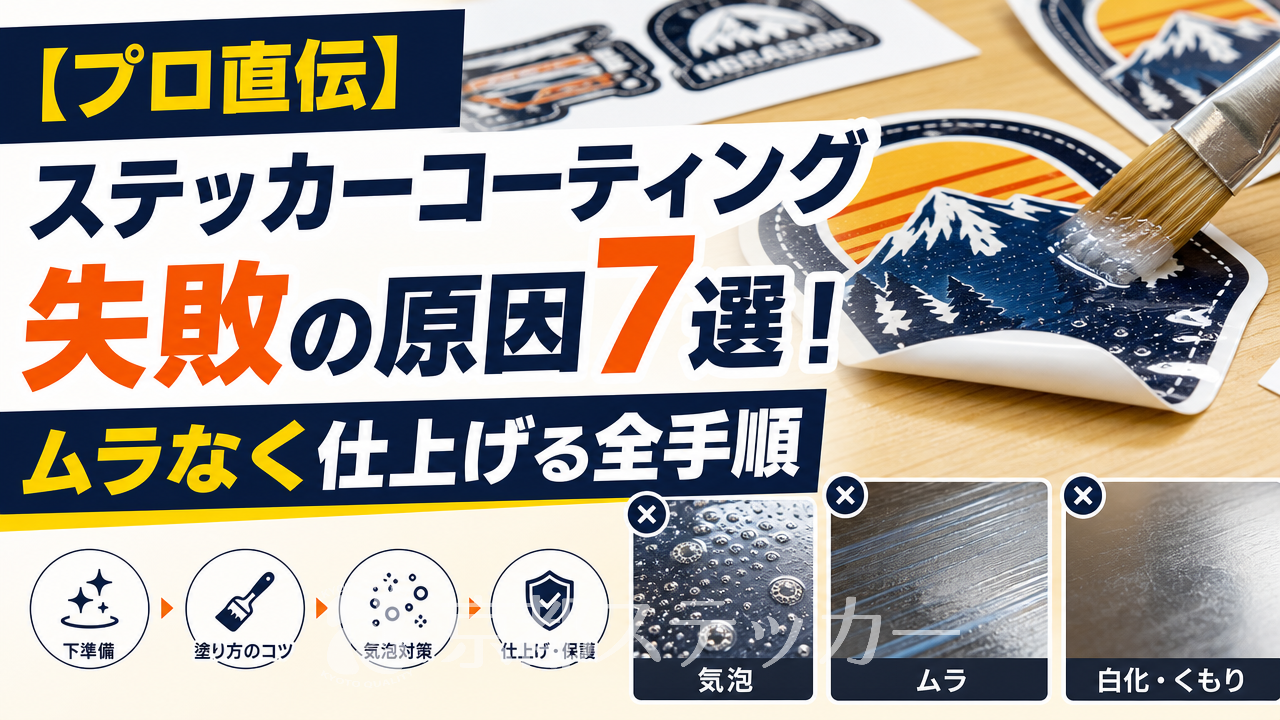 【プロ直伝】ステッカーコーティング失敗の原因7選！ムラなく仕上げる全手順