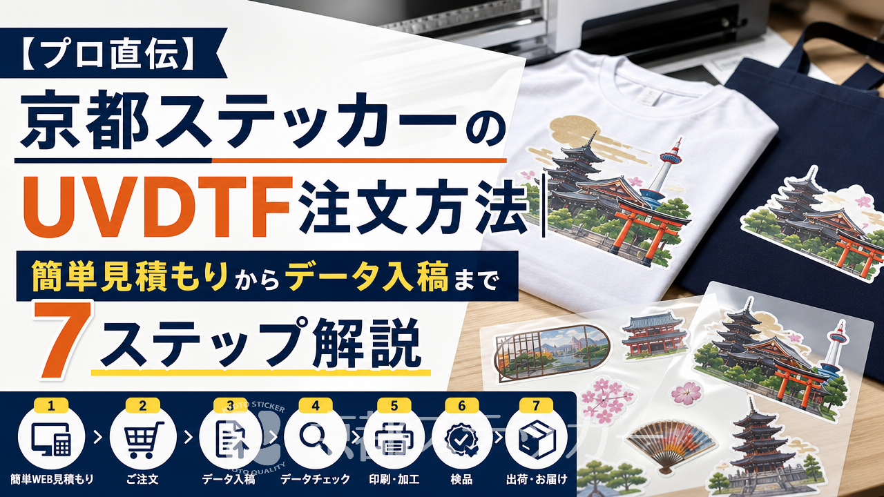 【プロ直伝】京都ステッカーのUVDTF注文方法｜簡単見積もりからデータ入稿まで7ステップ解説