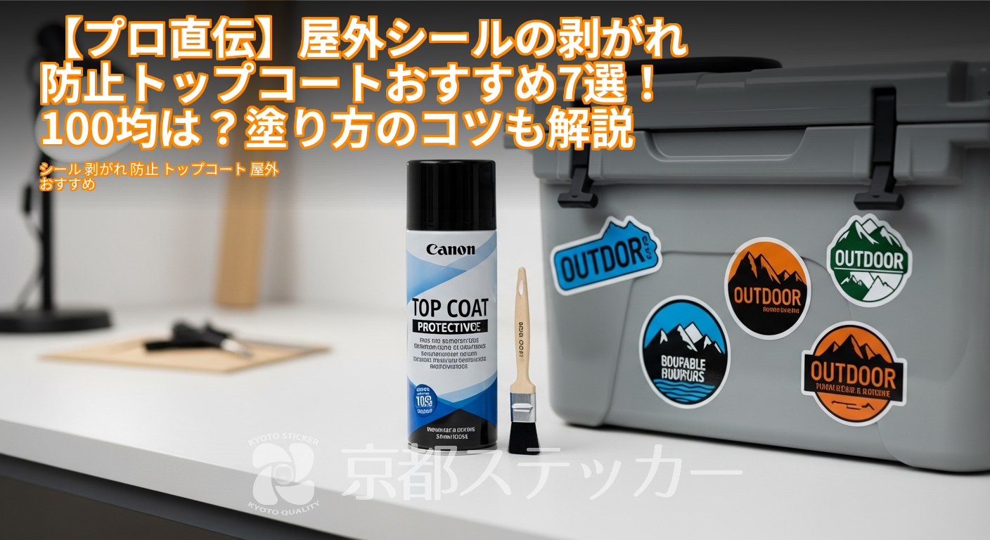 【プロ直伝】屋外シールの剥がれ防止トップコートおすすめ7選!100均は?塗り方のコツも解説