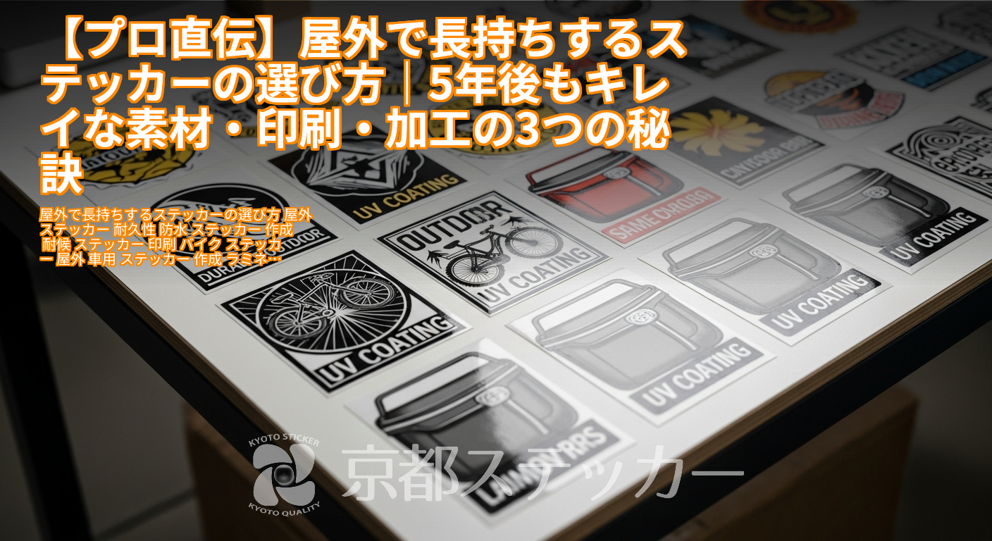 【プロ直伝】屋外で長持ちするステッカーの選び方|5年後もキレイな素材・印刷・加工の3つの秘訣