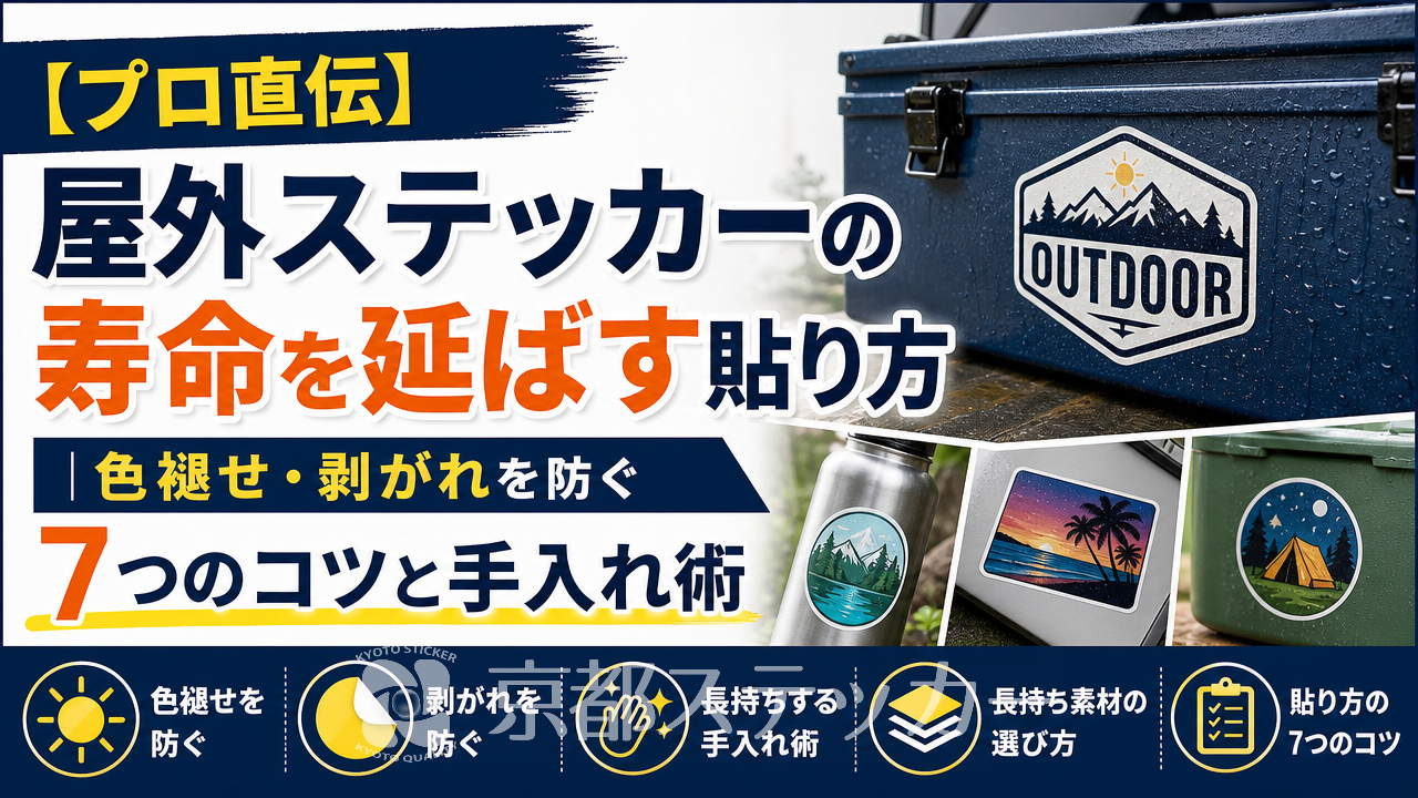 【プロ直伝】屋外ステッカーの寿命を延ばす貼り方｜色褪せ・剥がれを防ぐ7つのコツと手入れ術