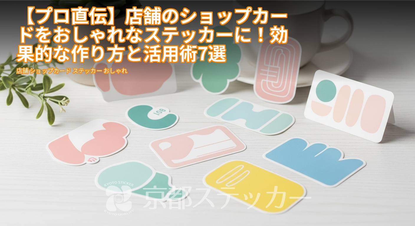 【プロ直伝】店舗のショップカードをおしゃれなステッカーに!効果的な作り方と活用術7選