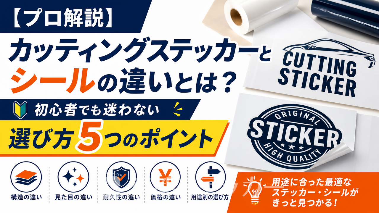 【プロ解説】カッティングステッカーとシールの違いとは？初心者でも迷わない選び方5つのポイント