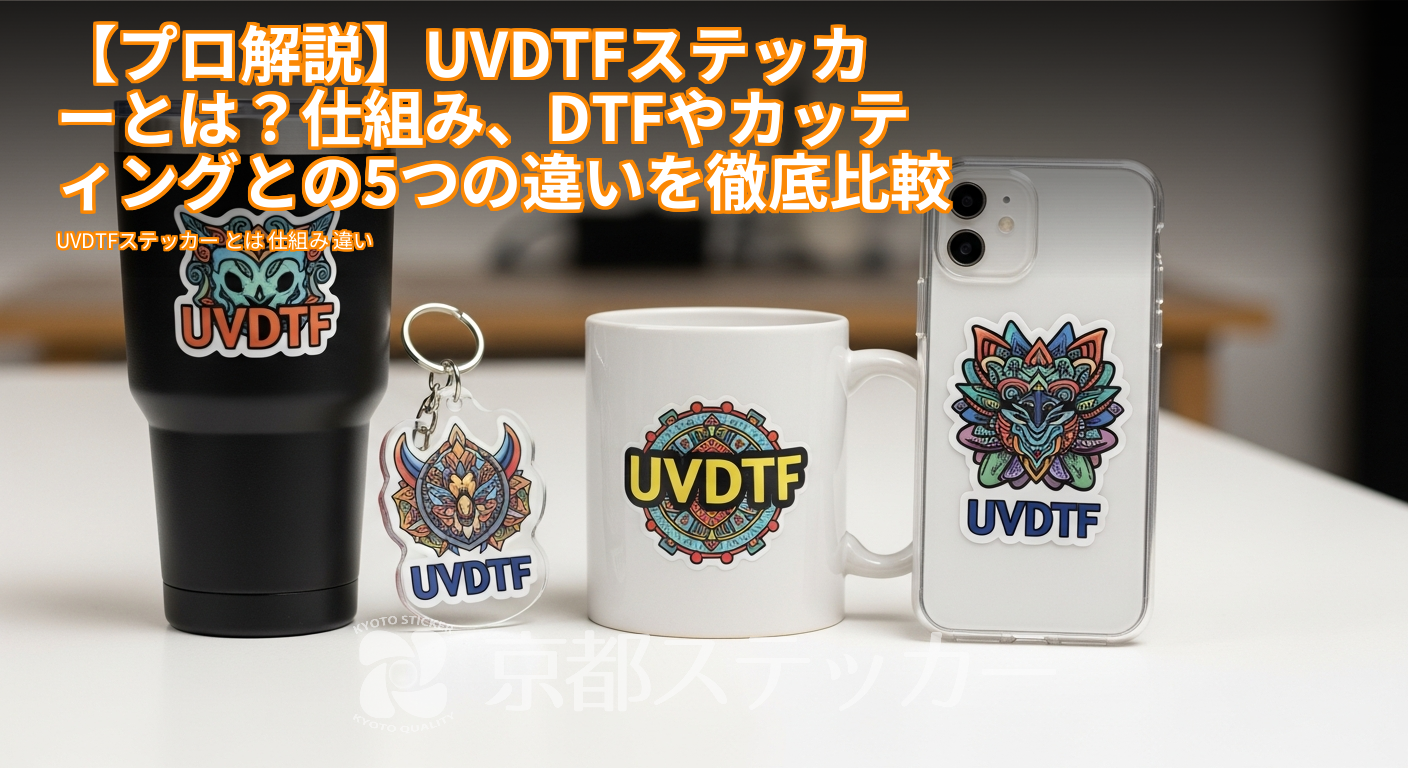 【プロ解説】UVDTFステッカーとは?仕組み、DTFやカッティングとの5つの違いを徹底比較