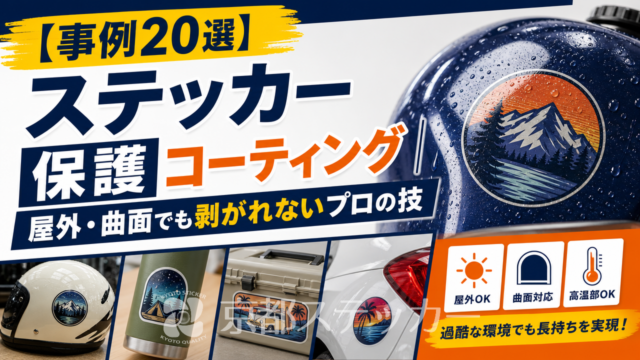 【事例20選】ステッカー保護コーティング｜屋外・曲面でも剥がれないプロの技