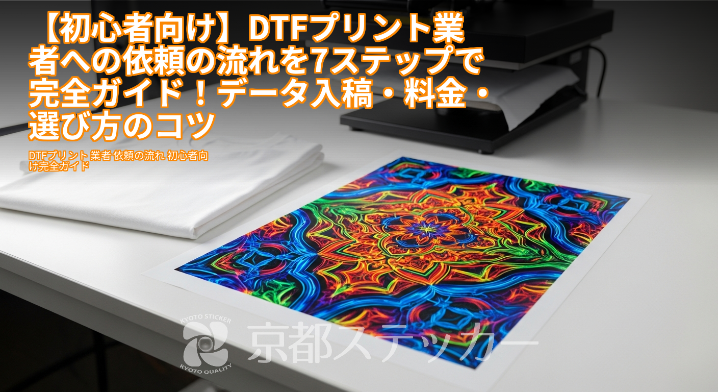 【初心者向け】DTFプリント業者への依頼の流れを7ステップで完全ガイド!データ入稿・料金・選び方のコツ