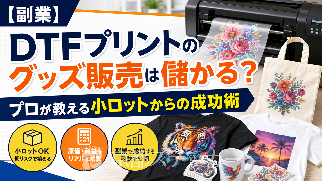 【副業】DTFプリントのグッズ販売は儲かる?プロが教える小ロットからの成功術