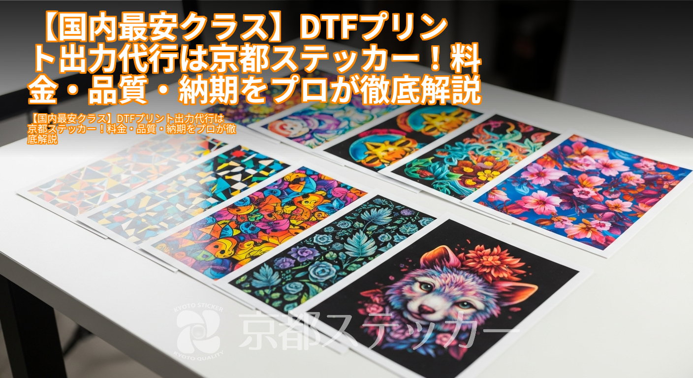 【国内最安クラス】DTFプリント出力代行は京都ステッカー！料金・品質・納期をプロが徹底解説
