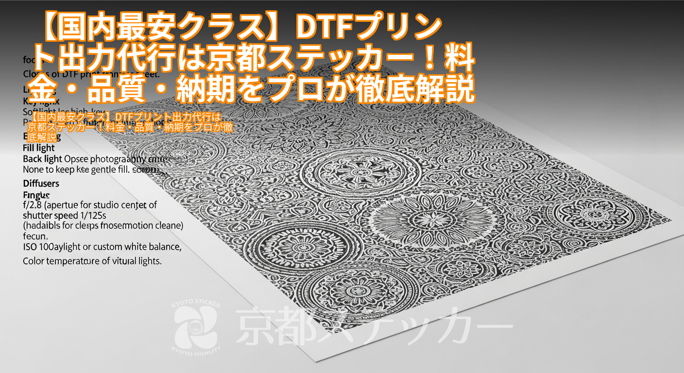 【国内最安クラス】DTFプリント出力代行は京都ステッカー!料金・品質・納期をプロが徹底解説