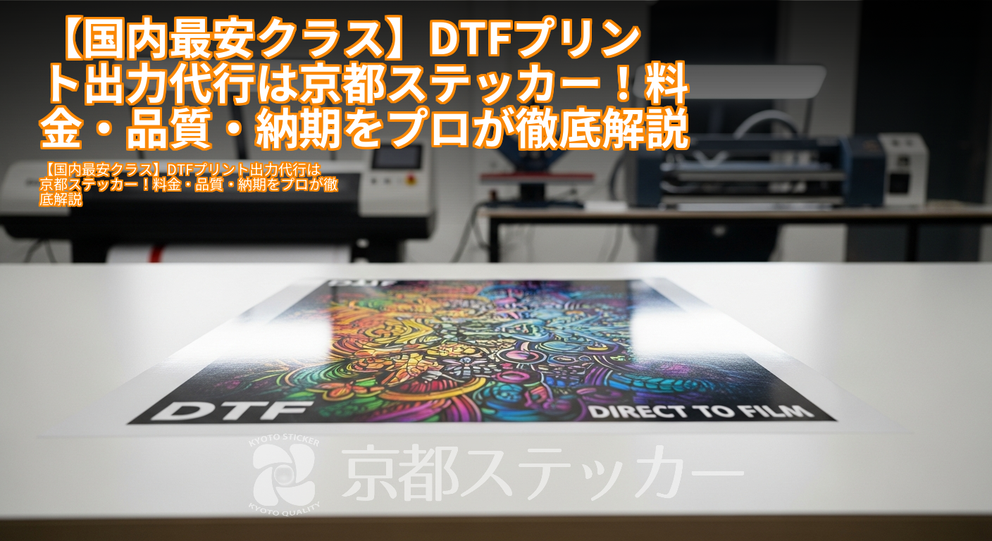 【国内最安クラス】DTFプリント出力代行は京都ステッカー!料金・品質・納期をプロが徹底解説