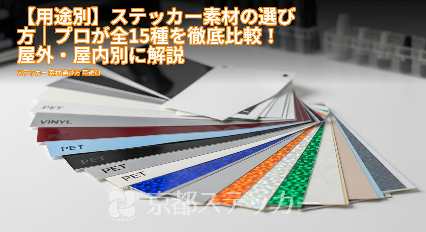 【用途別】ステッカー素材の選び方|プロが全15種を徹底比較!屋外・屋内別に解説