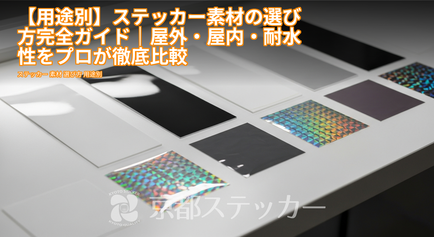 【用途別】ステッカー素材の選び方完全ガイド|屋外・屋内・耐水性をプロが徹底比較