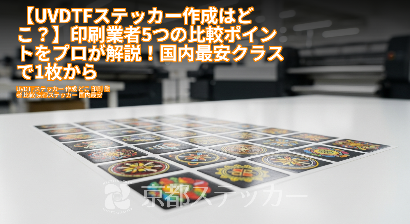 【UVDTFステッカー作成はどこ?】印刷業者5つの比較ポイントをプロが解説!国内最安クラスで1枚から