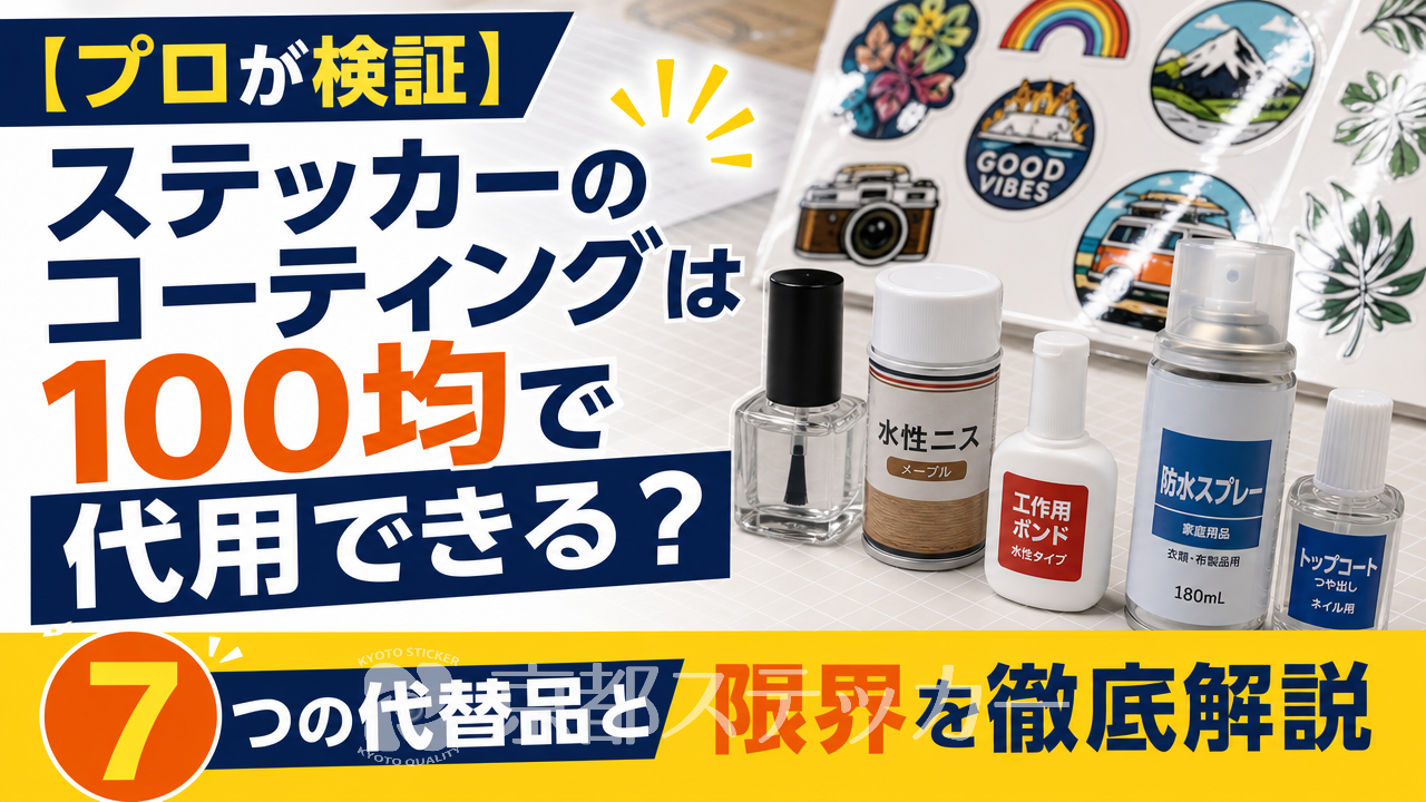 【プロが検証】ステッカーのコーティングは100均で代用できる?7つの代替品と限界を徹底解説