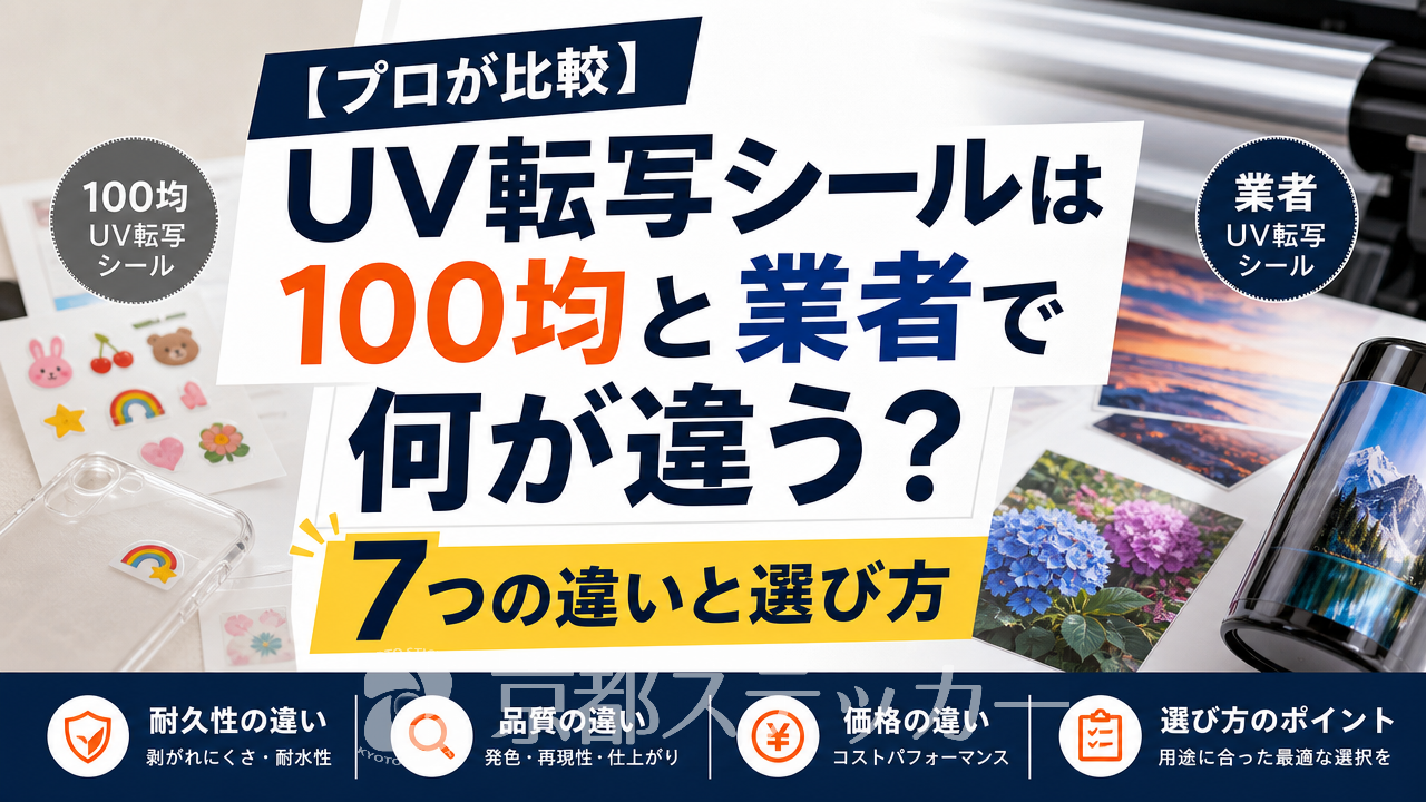 【プロが比較】UV転写シールは100均と業者で何が違う?7つの違いと選び方