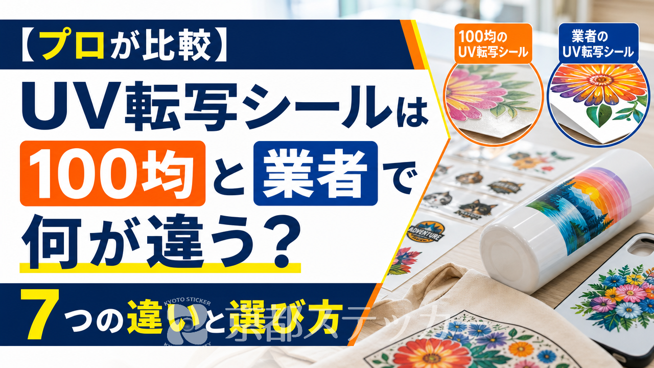 【プロが比較】UV転写シールは100均と業者で何が違う?7つの違いと選び方