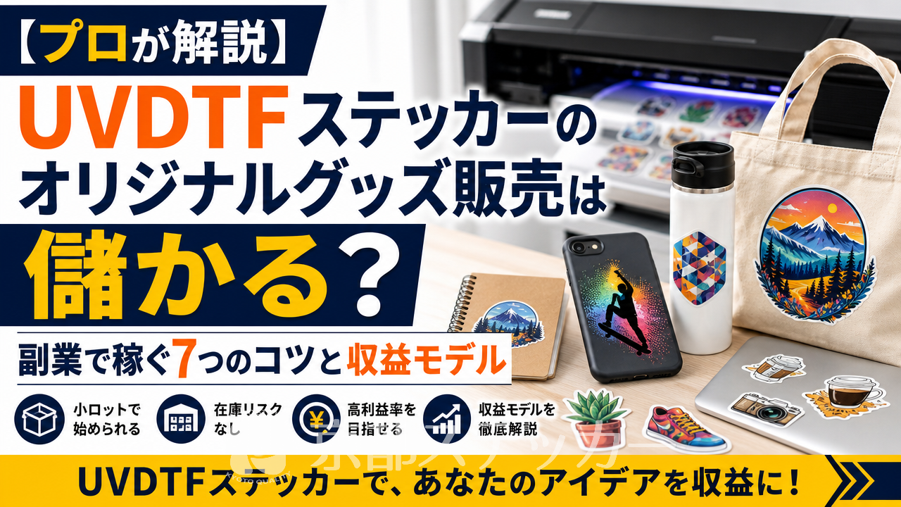 【プロが解説】UVDTFステッカーのオリジナルグッズ販売は儲かる?副業で稼ぐ7つのコツと収益モデル
