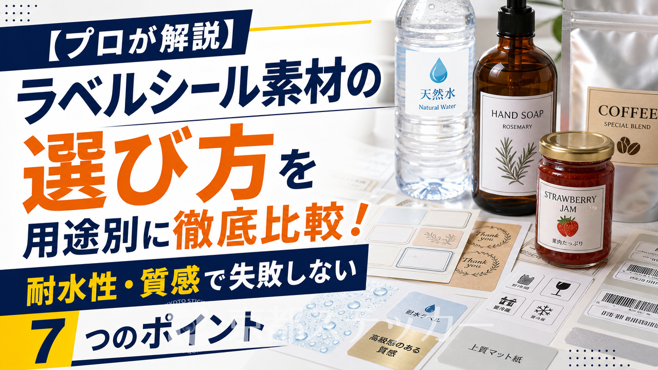 【プロが解説】ラベルシール素材の選び方を用途別に徹底比較!耐水性・質感で失敗しない7つのポイント