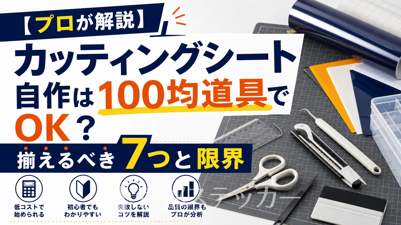 【プロが解説】カッティングシート自作は100均道具でOK？揃えるべき7つと限界