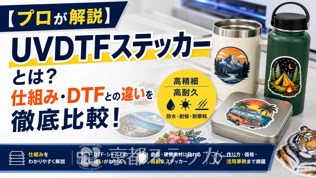 【プロが解説】UVDTFステッカーとは？仕組み・DTFとの違いを徹底比較！