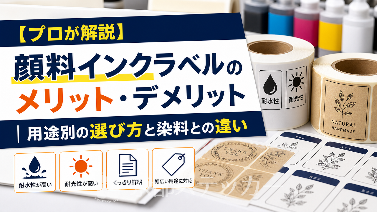 【プロが解説】顔料インクラベルのメリット・デメリット|用途別の選び方と染料との違い