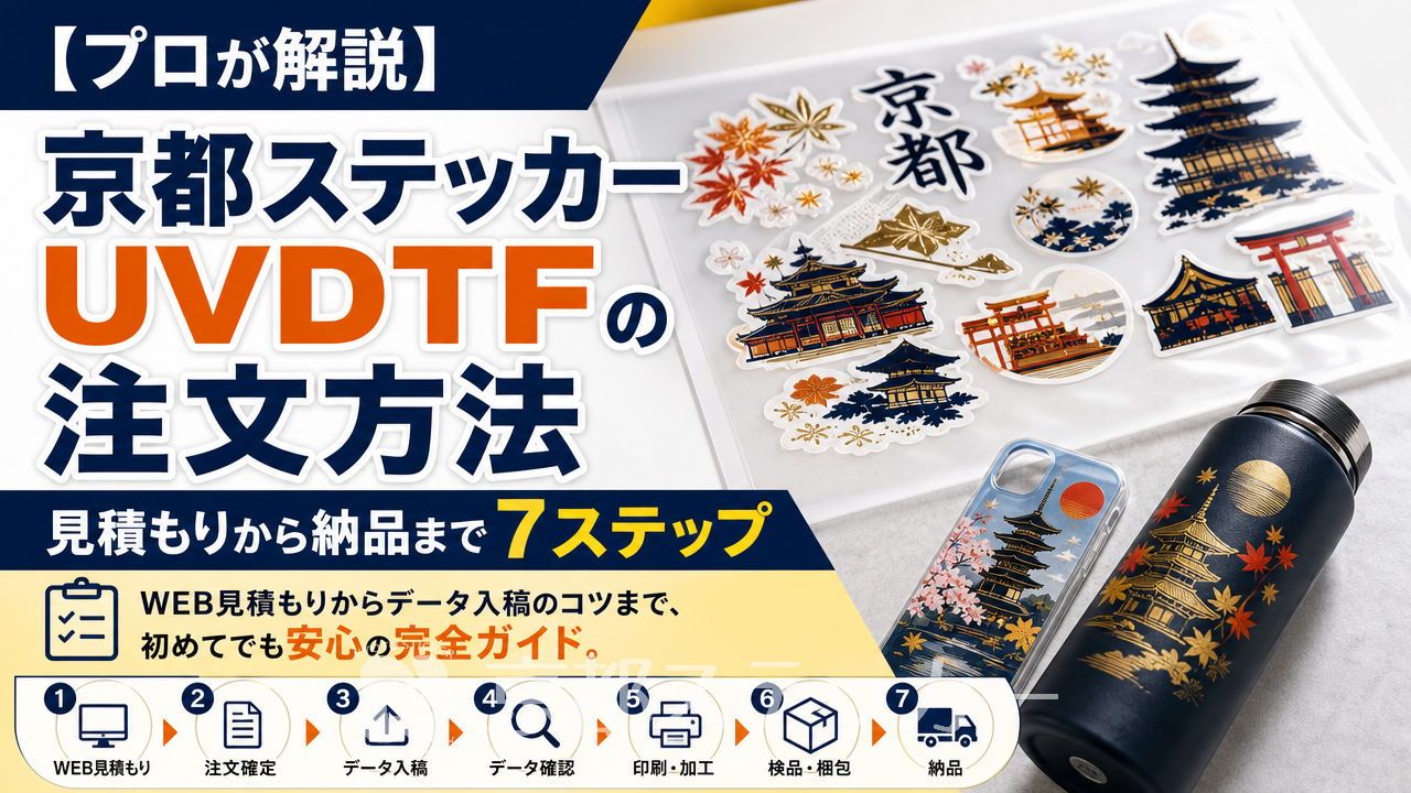 【プロが解説】京都ステッカーUVDTFの注文方法|見積もりから納品まで7ステップ