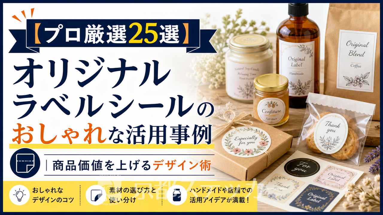【プロ厳選25選】オリジナルラベルシールのおしゃれな活用事例｜商品価値を上げるデザイン術