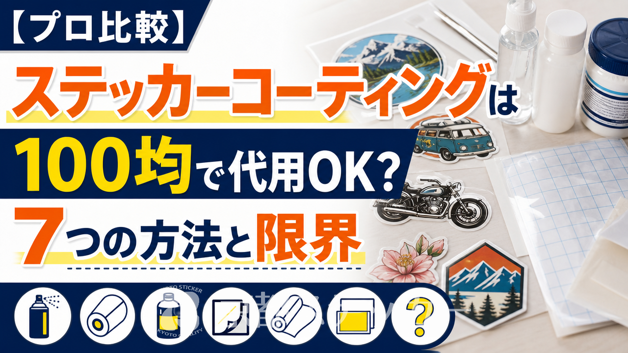 【プロ比較】ステッカーコーティングは100均で代用OK?7つの方法と限界